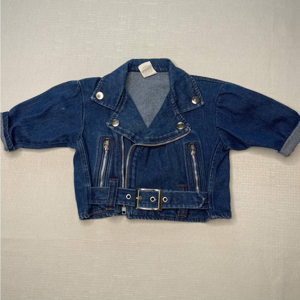 Kids Denim Jacket Coat with Silver Accents 12 months‎